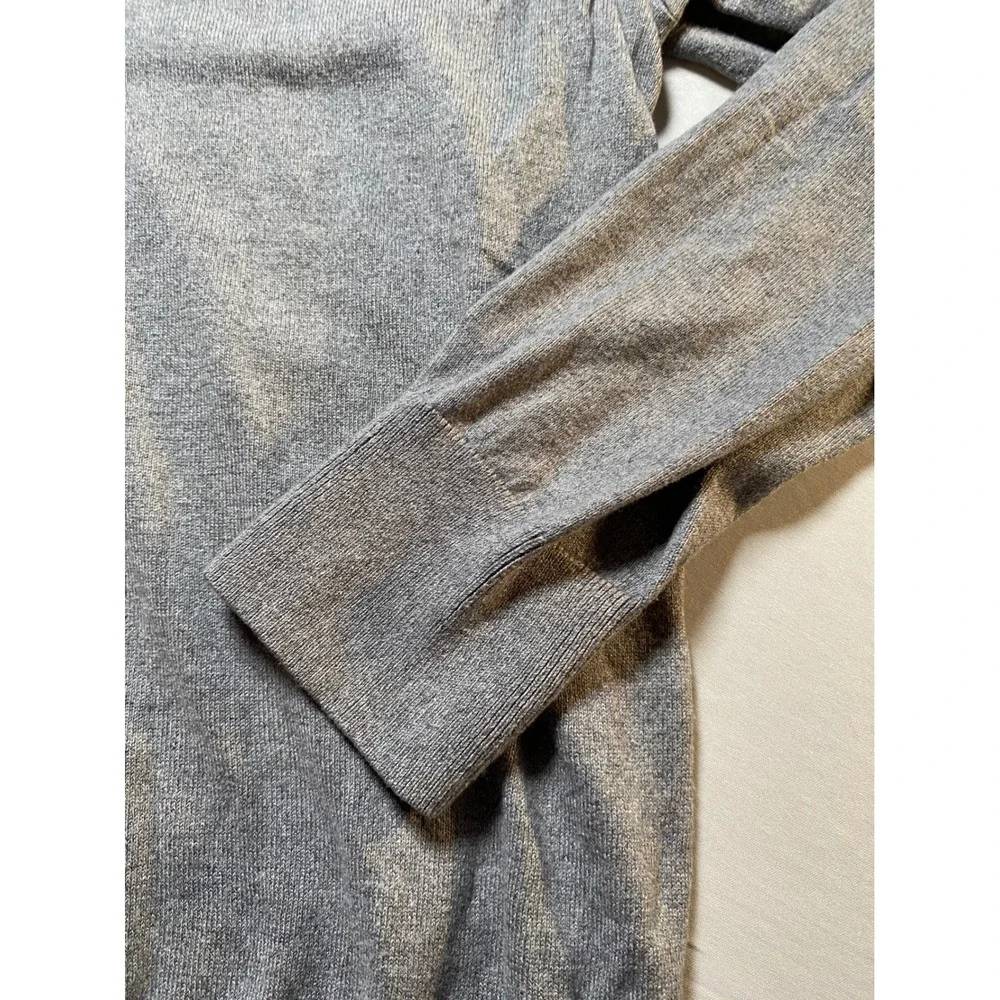 Banana Republic Luxury Blend Silk Cotton Cashmere V-Neck Sweater Grey Mens M